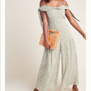 Anthropologie Amelie Open-Shoulder Jumpsuit